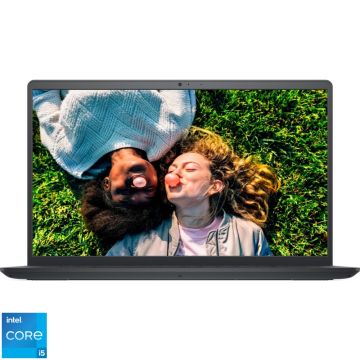 Laptop DELL 15.6'' Inspiron 3520, FHD 120Hz, Procesor Intel® Core™ i5-1235U (12M Cache, up to 4.40 GHz, with IPU), 8GB DDR4, 512GB SSD, Intel Integrated Graphics, Linux, Carbon Black, 3Yr BOS