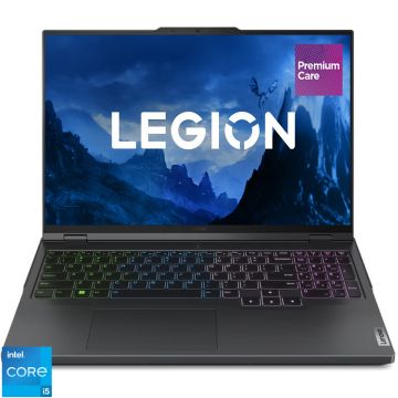 Laptop Lenovo Gaming 16'' Legion Pro 5 16IRX9, WQXGA IPS 240Hz G-Sync, Procesor Intel® Core™ i5 14500HX (24M Cache, up to 4.90 GHz), 32GB DDR5, 1TB SSD, GeForce RTX 4060 8GB, No OS, Onyx Grey, 3Yr Onsite Premium Care