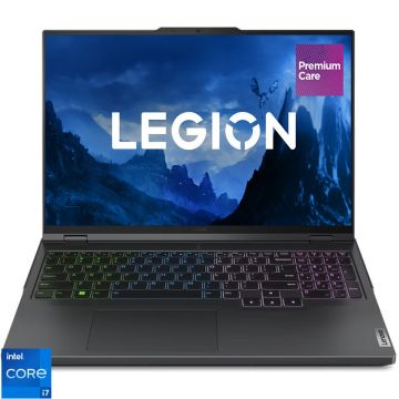 Laptop Lenovo Gaming 16'' Legion Pro 5 16IRX9, WQXGA IPS 240Hz G-Sync, Procesor Intel® Core™ i7 14700HX (33M Cache, up to 5.50 GHz), 32GB DDR5, 1TB SSD, GeForce RTX 4060 8GB, No OS, Onyx Grey, 3Yr Onsite Premium Care