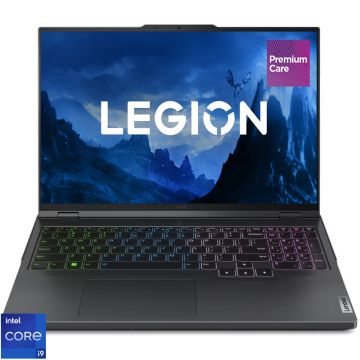 Laptop Lenovo Gaming 16'' Legion Pro 5 16IRX9, WQXGA IPS 240Hz G-Sync, Procesor Intel® Core™ i9 14900HX (36M Cache, up to 5.80 GHz), 32GB DDR5, 1TB SSD, GeForce RTX 4060 8GB, No OS, Onyx Grey, 3Yr Onsite Premium Care