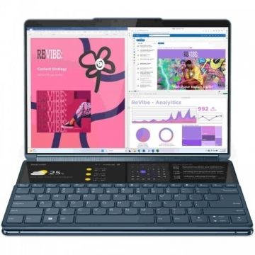 Laptop Yoga Book 9 Touch 2.8K 2x 13.3 inch Intel Core Ultra 7 155U 16GB 1TB SSD Windows 11 Home Tidal Teal