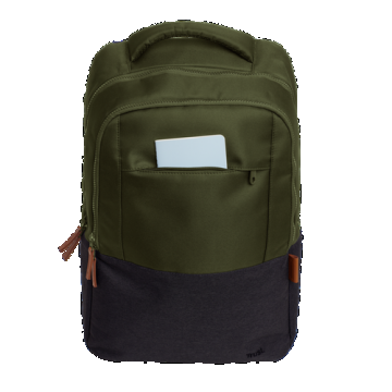 Rucsac laptop Trust Lisboa 16inch, material POM, RPET Polyester, RPET twill polyester, volum 23 L, Verde