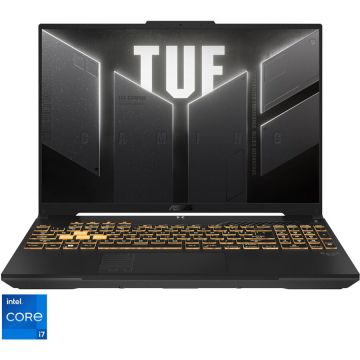 Asus Laptop Gaming ASUS TUF F16 FX607JU cu procesor Intel® Core™ i7-13650HX pana la 4.90 GHz, 16, Full HD+, IPS, 165Hz, 16GB, 1TB SSD, NVIDIA® GeForce RTX™ 4050 6GB GDDR6 TGP 130W, No OS, Mecha Gray