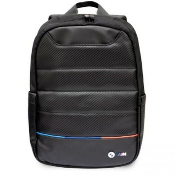 BMW Rucsac laptop, BMW, Poliester/Nylon, 16 inch, Negru