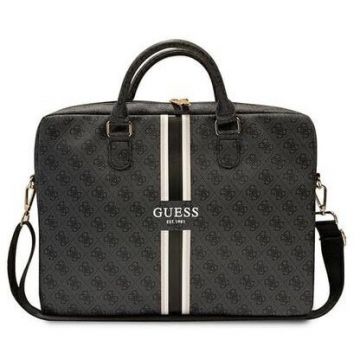 Guess Geanta, Guess, 4G Printed Stripe, 16, piele, sintetica, nailon, Negru