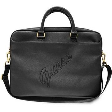 Guess Geanta laptop, Guess, Piele ecologica, 16, Negru