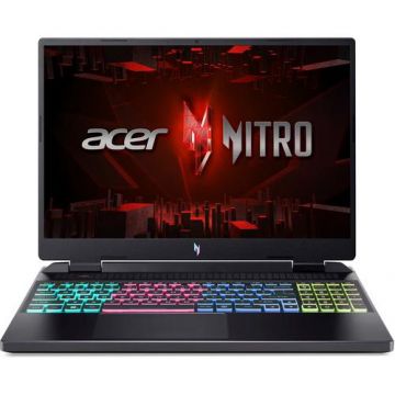 Laptop Gaming Acer Nitro 16 AN16 (Procesor Intel Core i7-13700H (24M Cache, up to 5.00 GH), 16inch WUXGA, 16GB, 512GB SSD, nVidia GeForce RTX 4050 @6GB, Negru)