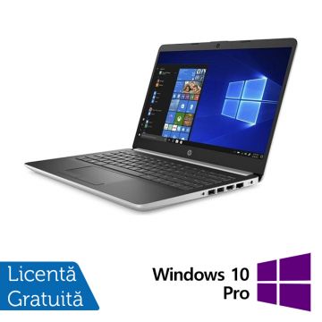 Laptop Refurbished HP 14-dk0004nq, Ryzen 5 3500U 2.10 - 3.70, 8GB DDR4, 128GB SSD + 1TB HDD, Webcam, 14 Inch Full HD, Silver + Windows 10 Pro