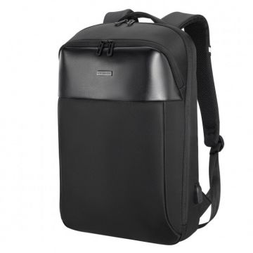 Modecom Rucsac pentru laptop, Modecom, 15.6'', Poliester/Piele ecologica, Negru