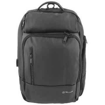 Rucsac Laptop Tellur TLL611252, 17.3inch, USB (Negru)