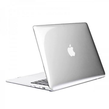 Set protectie 2 in 1 pentru Macbook Air 13.3 inch A1466/A1369 cu husa din plastic lucios si folie ecran TPU, incolor