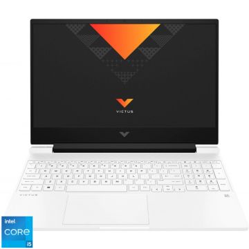 Laptop HP Gaming 15.6'' Victus 15-fa1034nn, FHD IPS, Procesor Intel® Core™ i5-12450H (12M Cache, up to 4.40 GHz), 16GB DDR4, 512GB SSD, GeForce RTX 4050 6GB, Free DOS, Ceramic White