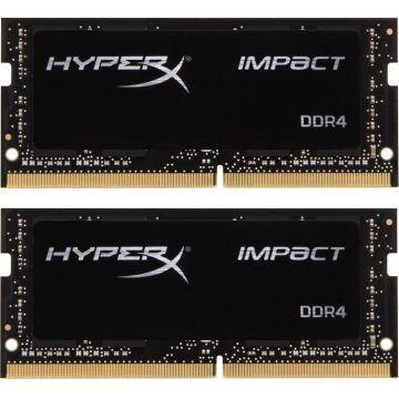 Memorie notebook HyperX Impact, 32GB, DDR4, 2666MHz, CL16, 1.2v, Dual Channel Kit