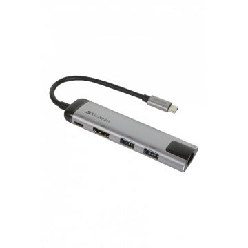 Hub USB Verbatim USB 3.0, Multiport, HDMI, Gigabit Ethernet