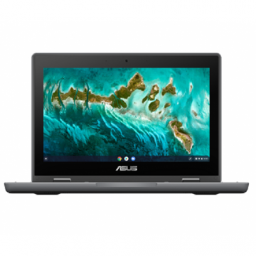 Laptop Asus ChromeBook Flip CR1100FKA (Procesor Intel® Celeron® N4500 (4M Cache, up to 2.80 GHz) 11.6inch HD Touch, 8GB, eMMC 64GB, Intel HD Graphics, Chrome OS, Gri)