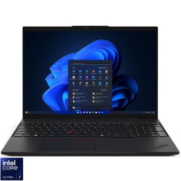 Laptop Lenovo 16'' ThinkPad L16 Gen 1, WUXGA IPS, Procesor Intel® Core™ Ultra 7 155U (12M Cache, up to 4.80 GHz), 32GB DDR5, 1TB SSD, Intel Graphics, Win 11 Pro, Black