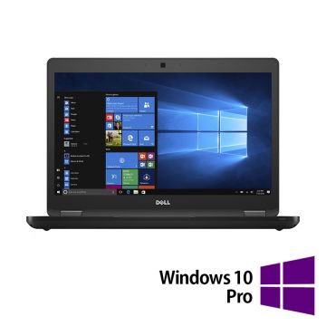 Laptop Refurbished DELL Latitude 5480, Intel Core i5-6300U 2.40GHz, 8GB DDR4, 256GB SSD, 14 Inch Full HD Touchscreen, Webcam + Windows 10 Pro