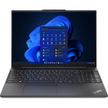 Lenovo Laptop Lenovo ThinkPad E16 G1, Intel Core i3-1315U, 16 inch WUXGA, 8GB RAM, 512GB SSD, Windows 11 Pro, Negru