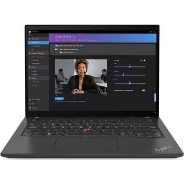 Lenovo Laptop Lenovo ThinkPad T14 G4, Intel Core i7-1360P, 14 inch WUXGA, 16GB RAM, 1TB SSD, nVidia MX550 4GB , Windows 11 Pro, Negru