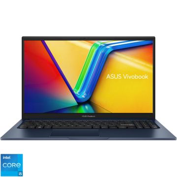 Laptop ASUS 15.6'' Vivobook 15 A1504VA, FHD, Procesor Intel® Core™ i5-1335U (12M Cache, up to 4.60 GHz), 8GB DDR4, 512GB SSD, Intel Integrated Graphics, No OS, Quiet Blue