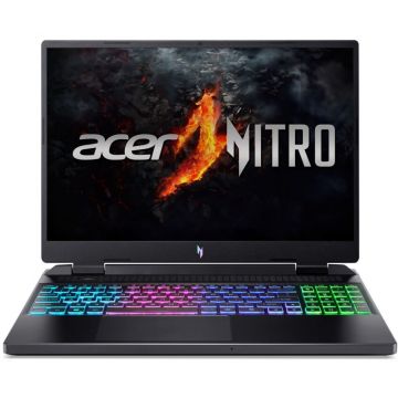 Acer Laptop Gaming Acer Nitro 16 AN16-42, AMD Ryzen 7 8845HS, 16 inch WQXGA, 16GB RAM, 1TB SSD, nVidia RTX 4070 8GB, Free DOS, Negru