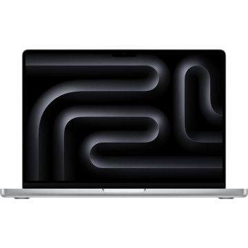 Apple Laptop Apple MacBook Pro 14 cu procesor Apple M3, 8 nuclee CPU si 10 nuclee GPU, 8GB, 512GB SSD, Silver
