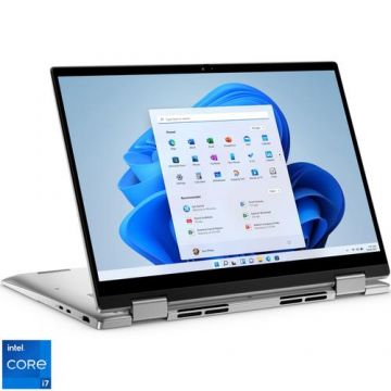 Laptop 2in1 DELL Inspiron 7430 (Procesor Intel® Core™ i5-1335U (12M Cache, up to 4.60 GHz), 14inch FHD+ Touch, 8GB DDR5, 512GB SSD, Intel Iris Xe Graphics, Win 11 Pro, Argintiu)