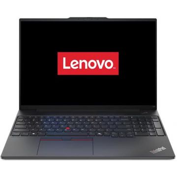 Laptop Lenovo ThinkPad E16 Gen 2 (Procesor AMD Ryzen™ 5 7535HS (16M Cache, up to 4.55 GHz), 16inch WUXGA, 16GB DDR5, 512GB SSD, AMD Radeon 660M Graphics, Negru)