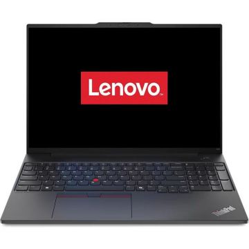 Lenovo Laptop Lenovo ThinkPad E16 Gen 2, Intel Core Ultra 7 155H, 16 inch WUXGA, 16GB RAM, 1TB SSD, Free DOS, Negru