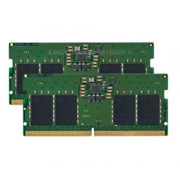 Memorii laptop Kingston, SODIMM, DDR5, 16GB, 5200MHz, CL38, 1.1V, Kit of 2