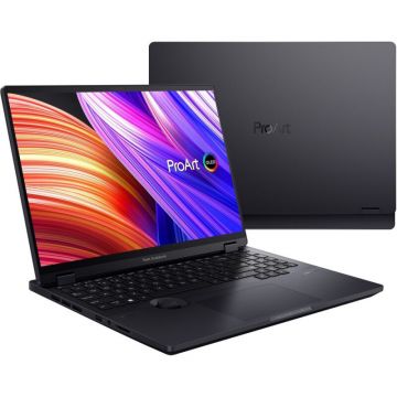 Laptop 16inch ProArt Studiobook 16 OLED H7604JI 3.2K 120Hz Touch Procesor Intel Core i9-13980HX 64GB DDR5 2TB SSD GeForce RTX 4070 8GB Win 11 Pro Mineral Black