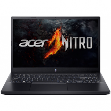 Laptop Acer Nitro V FHD 15.6 inch AMD Ryzen 5 7535HS 16GB 512GB SSD RTX 4050 Free Dos Obsidian Black
