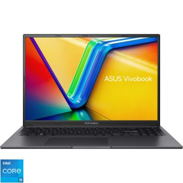 Laptop ASUS 16'' Vivobook 16X K3605ZC, WUXGA 120Hz, Procesor Intel® Core™ i5-12500H (18M Cache, up to 4.50 GHz), 8GB DDR4, 1TB SSD, GeForce RTX 3050 4GB, No OS, Indie Black