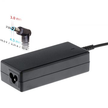 Incarcator laptop AK-ND-68 19.5V / 2.31A 45W 4.5 x 3.0 mm + pin DELL