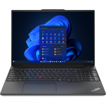 Laptop ThinkPad E16 Gen2 WUXGA 16 inch AMD Ryzen 5 7535HS 16GB 512GB SSD Windows 11 Pro Black