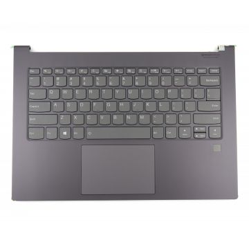 Tastatura Lenovo 5CB0S72628 Gri cu Palmrest Gri cu TouchPad si Amprenta iluminata backlit
