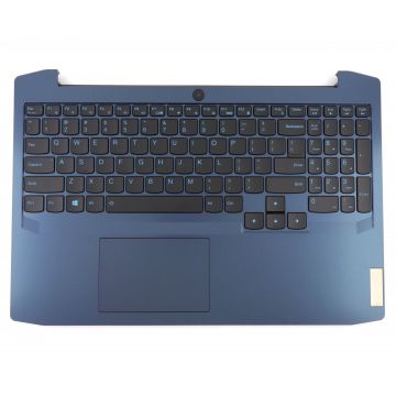 Tastatura Lenovo Gaming IdeaPad 3-15ARH05 Type 81E Neagra cu Palmrest Albastru cu TouchPad iluminata backlit