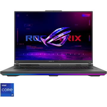 Asus Laptop ASUS Gaming 18'' ROG Strix G18 G814JVR, 2.5K 240Hz G-Sync, Procesor Intel® Core™ i9 14900HX (36M Cache, up to 5.80 GHz), 16GB DDR5, 1TB SSD, GeForce RTX 4060 8GB, No OS, Gri