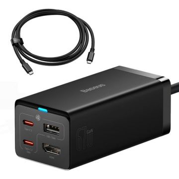 Incarcator De Perete GaN5 Pro 2xUSB-C + USB + HDMI 67W Negru Incarcator De Perete GaN5 Pro 2xUSB-C + USB + HDMI 67W Negru