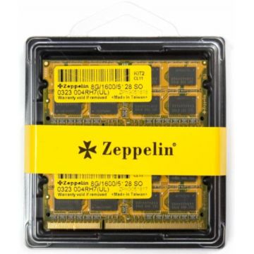Memorie notebook Zeppelin 16GB, DDR3, 1600MHz, CL11, 1.5v, Dual Channel Kit Memorie notebook Zeppelin 16GB, DDR3, 1600MHz, CL11, 1.5v, Dual Channel Kit
