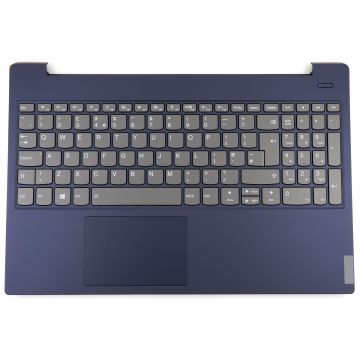 Tastatura Lenovo 5CB0S18796 Gri cu Palmrest Albastru si TouchPad iluminata backlit