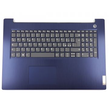 Tastatura Lenovo 5CB0X56776 Gri cu Palmrest Albastru si TouchPad Tastatura Lenovo 5CB0X56776 Gri cu Palmrest Albastru si TouchPad