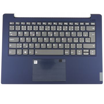 Tastatura Lenovo IdeaPad S340-14IWL Gri cu Palmrest Albastru si TouchPad iluminata backlit