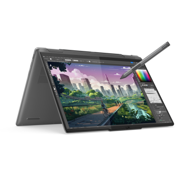 Laptop Yoga 7 WUXGA 14 inch AMD Ryzen 5 8640HS 16GB 512GB SSD Windows 11 Grey