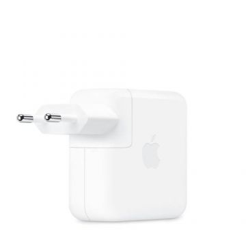 Incarcator laptop Apple MXN53ZM/A, 70W, USB-C, pentru MacBook Air, MacBook Pro (Alb)