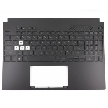 Tastatura Asus TUF F15 FX507ZR Neagra cu Palmrest Negru iluminata backlit
