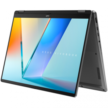 Laptop 2in1 ASUS Vivobook 14 Flip TP3407SA (Procesor Intel® Core™ Ultra  5 226V (8M Cache, up to 4.50 GHz) 14inch WUXGA Touch, 16GB, 1TB SSD, Intel Arc 130V, Win 11 Pro, Gri)