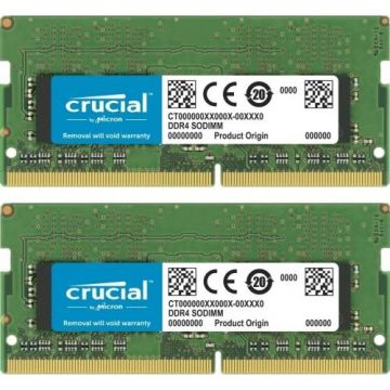 Memorii laptop SODIMM Crucial 32GB (2x 16GB), DDR4-3200MHz, CL22, Dual Channel