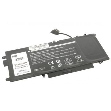 Mitsu Baterie laptop, Mitsu, Pentru Dell Latitude E5289/7390, 4200 mAh, 7.6 V, Negru