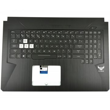 Tastatura Asus TUF Gaming FX705DU Neagra cu Palmrest Negru iluminata backlit